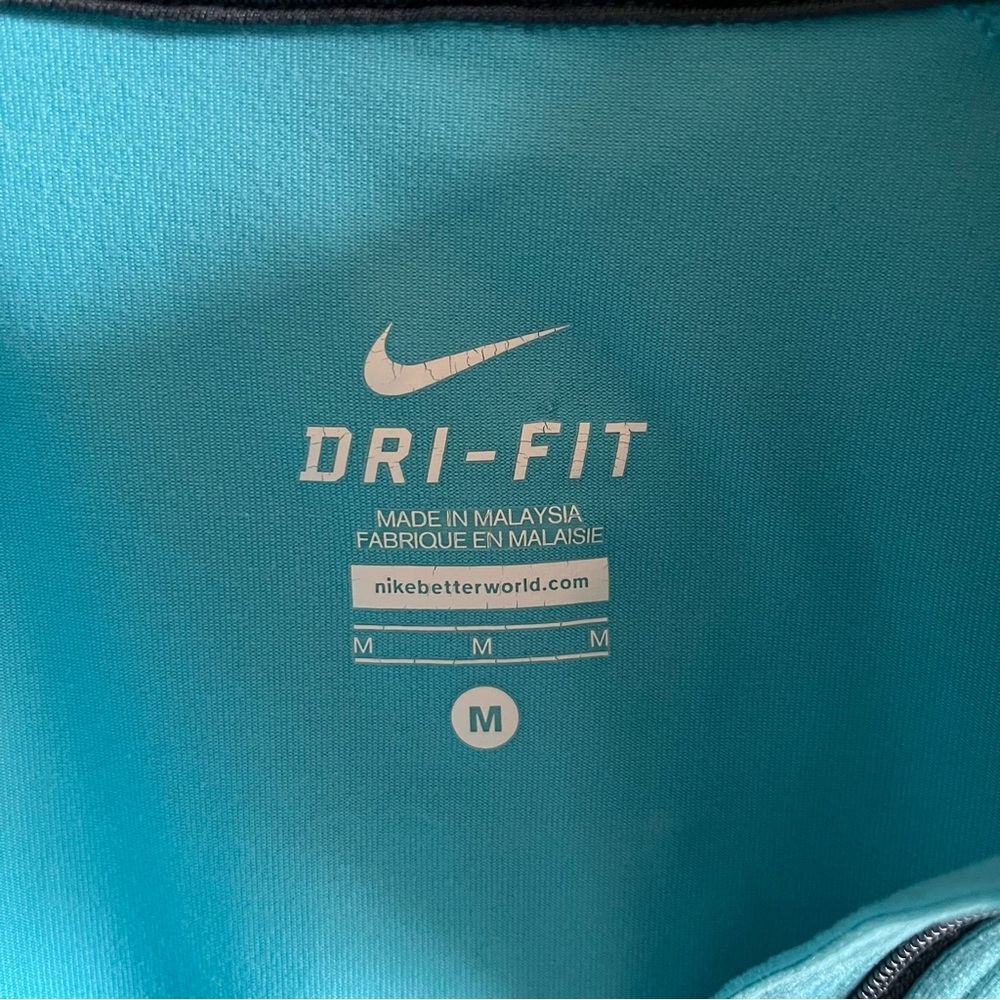 Nike Dri-FIT Turquoise 1/4 Zip Pullover Women’s Running Athletic Top Medium - Picture 5 of 9